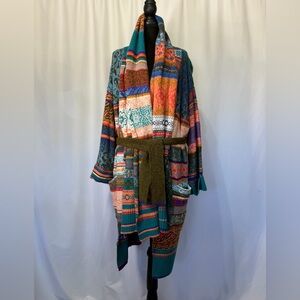 NWOT Free People Fantasia Fairisle Cardigan Cardi Sweater
